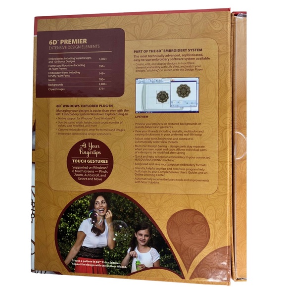 Husqvarna Viking 6D Premier Digitizing Embroidery System 10 Manuals Windows 7/8 - Picture 8 of 14